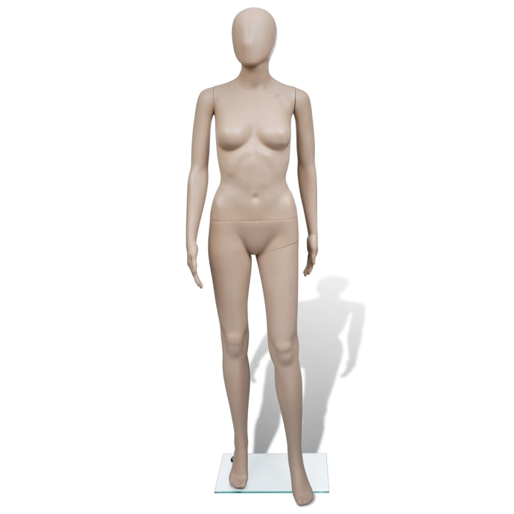 vidaXL Maniquí de mujer con cabeza redonda