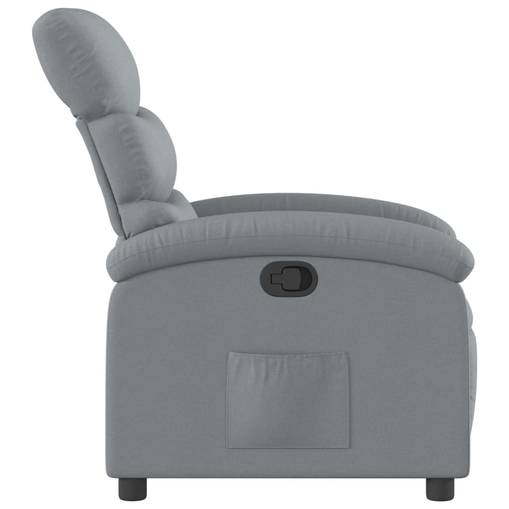 vidaXL Sillón reclinable de tela gris claro