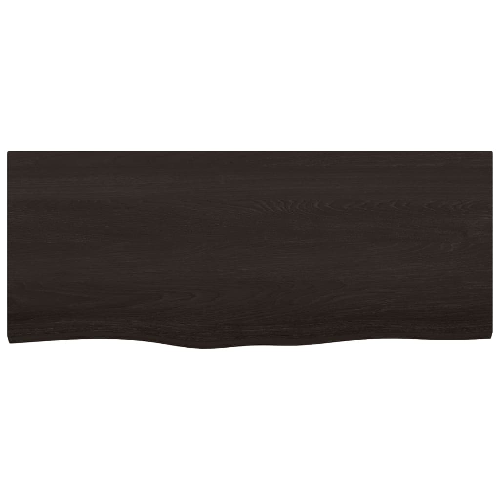 vidaXL Encimera de baño madera tratada marrón oscuro 100x40x(2-4) cm