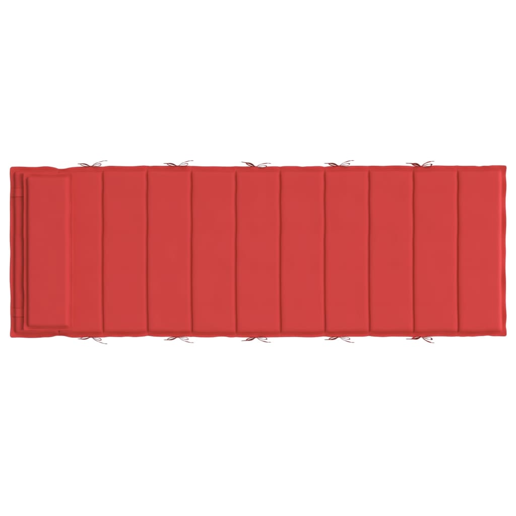 vidaXL Cojín de tumbona de tela Oxford rojo 180x60x3 cm