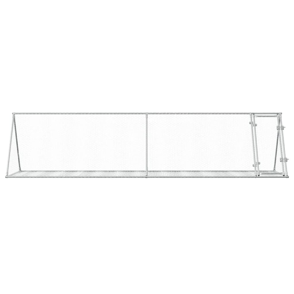 vidaXL Jaula para conejos acero galvanizado plateado 400x105x91 cm