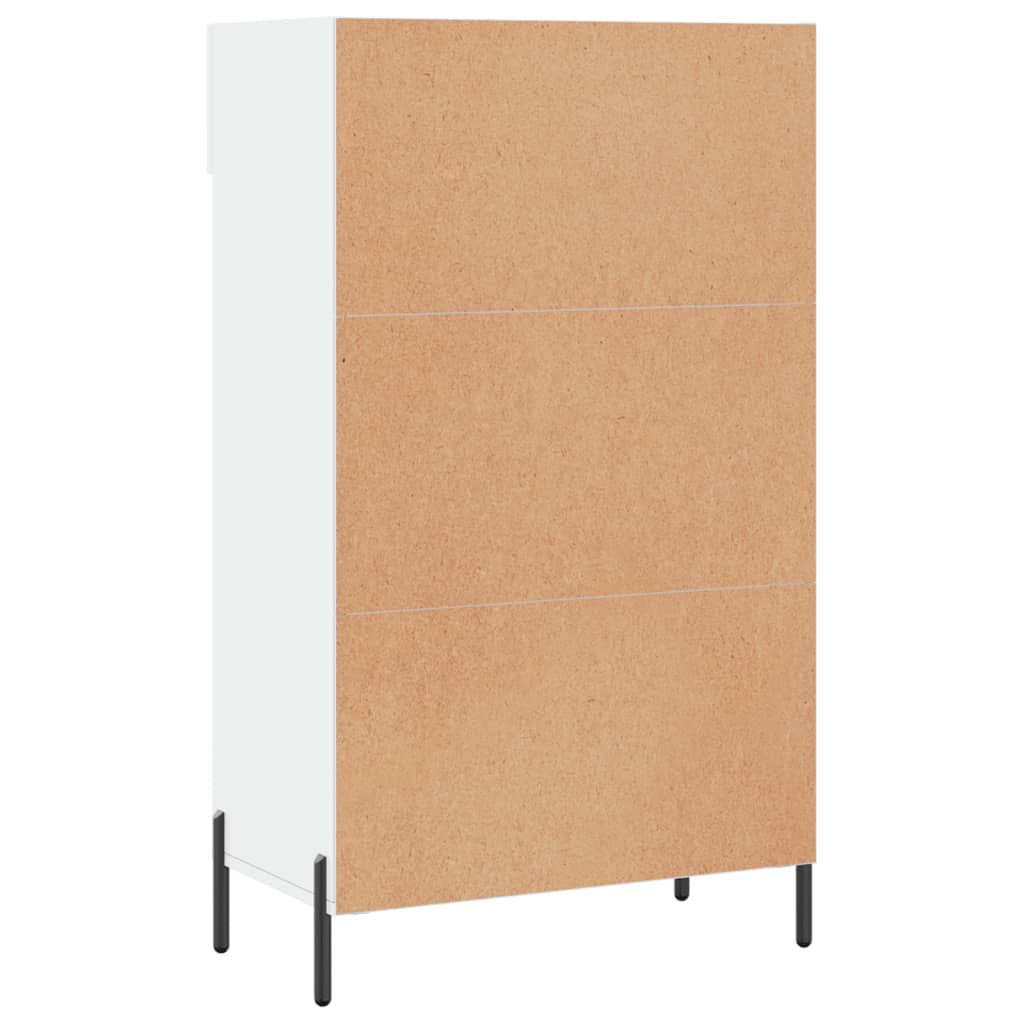 vidaXL Mueble zapatero madera contrachapada blanco brillo 60x35x105 cm