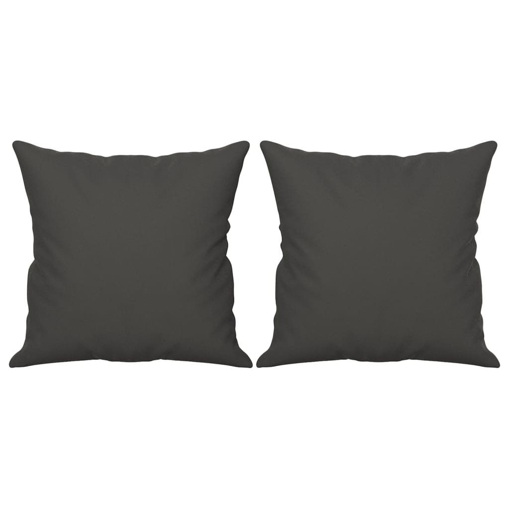 vidaXL Sofá 2 plazas almohadas y cojines microfibra gris oscuro 120 cm