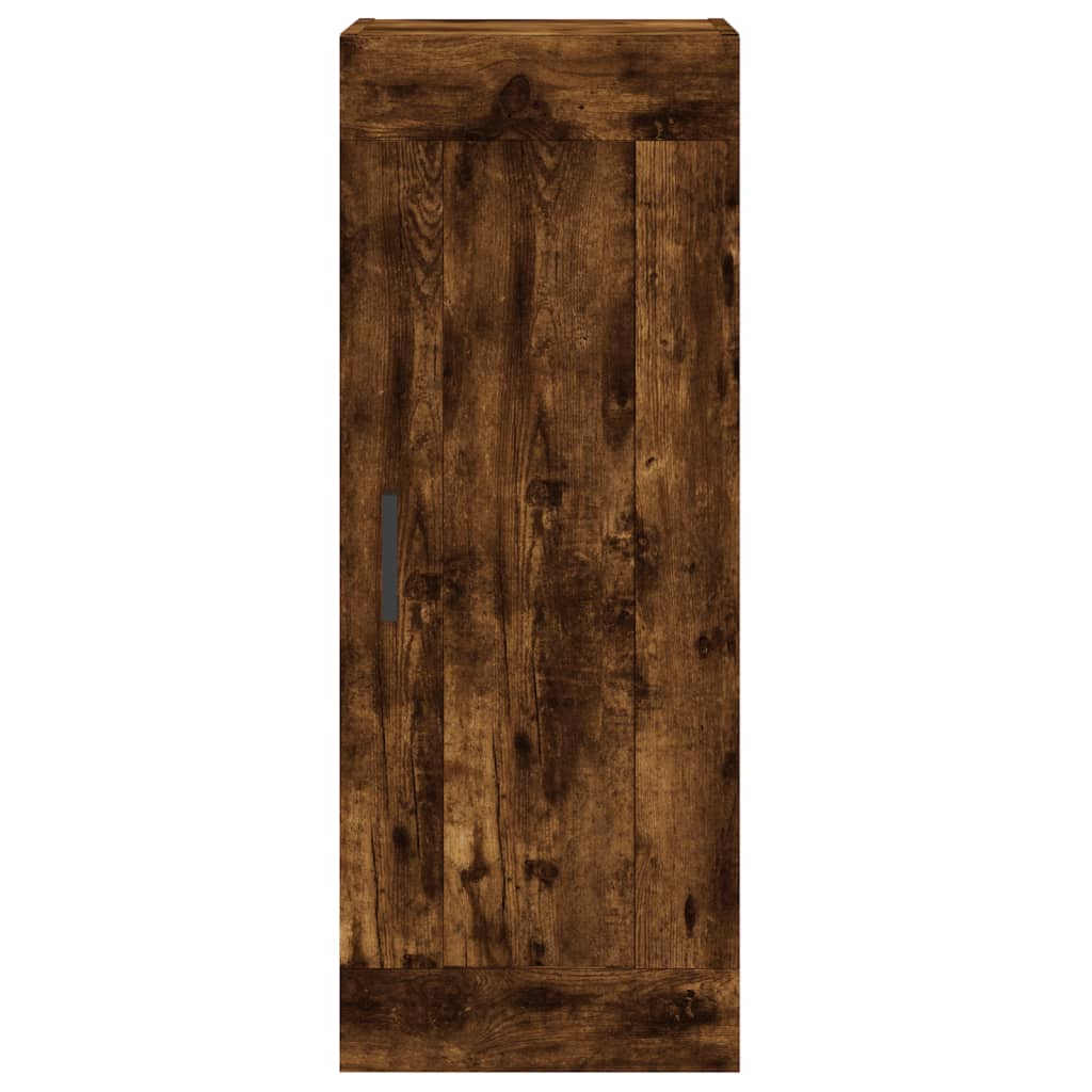 vidaXL Aparador de madera contrachapada roble ahumado 34,5x34x180 cm