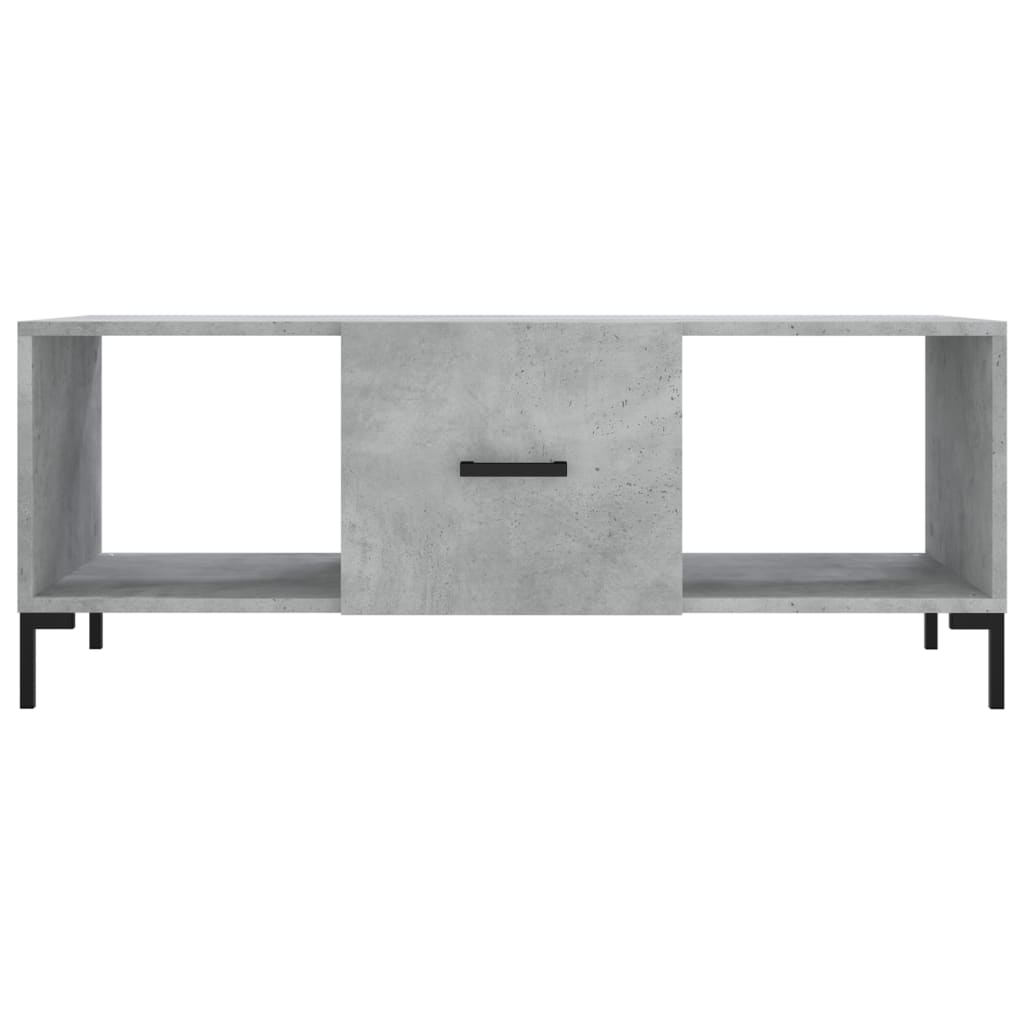 vidaXL Mesa de centro madera contrachapada gris hormigón 102x50x40 cm