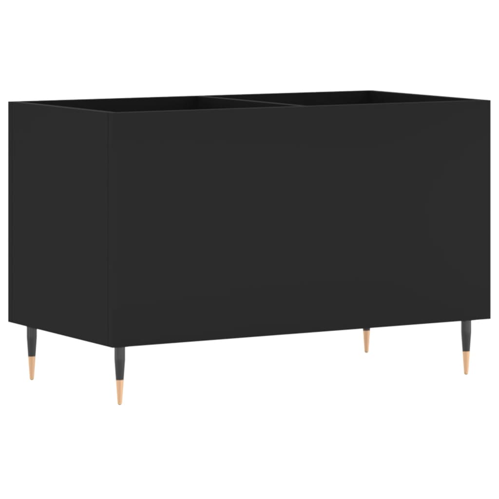 vidaXL Mueble para discos madera contrachapada negro 74,5x38x48 cm