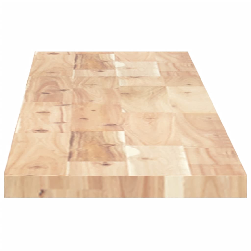 vidaXL Estantes flotantes 3 uds madera acacia sin tratar 120x20x2 cm