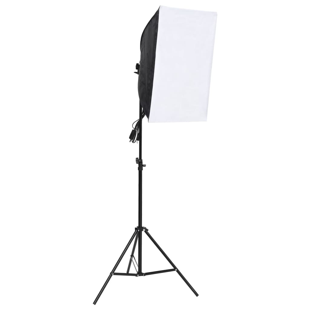 vidaXL Kit de estudio fotográfico con set de luces, fondo y reflector