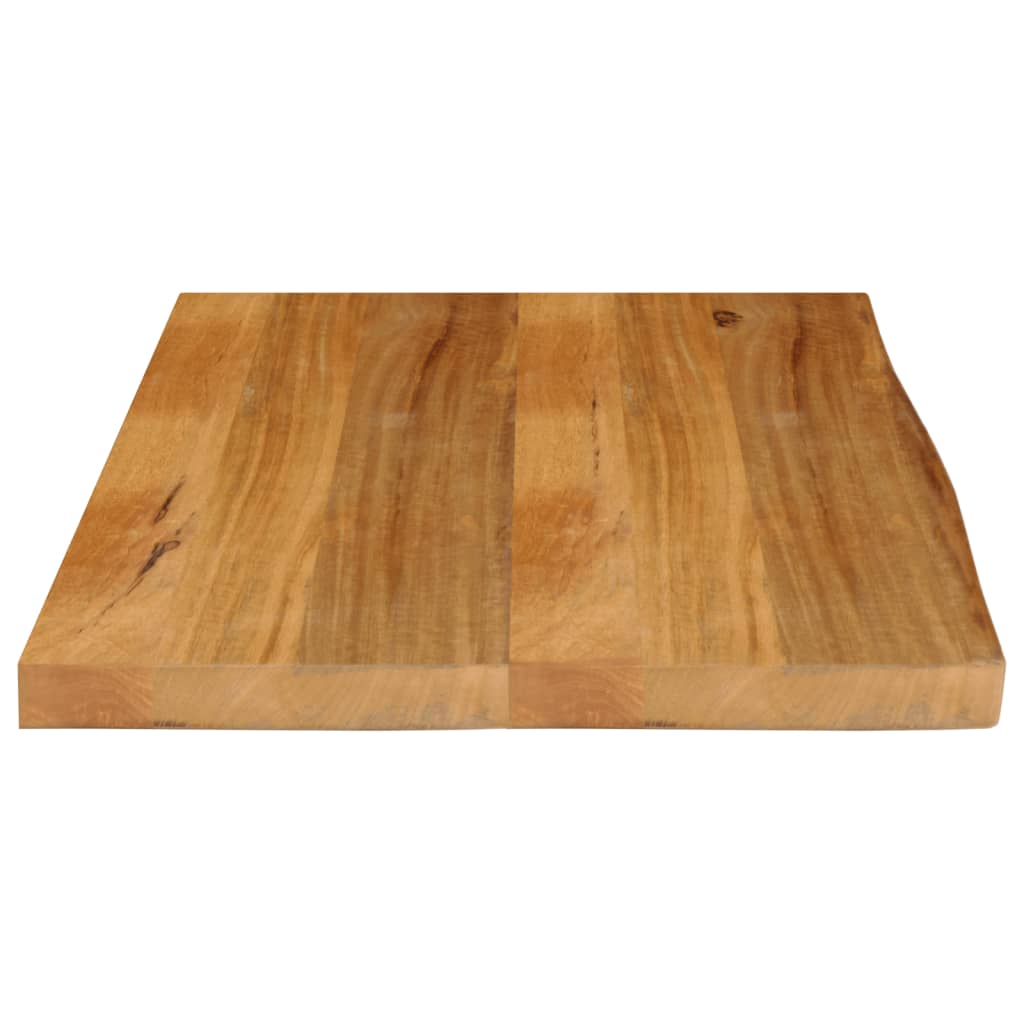 vidaXL Tablero de mesa borde natural madera maciza mango 80x60x2,5 cm