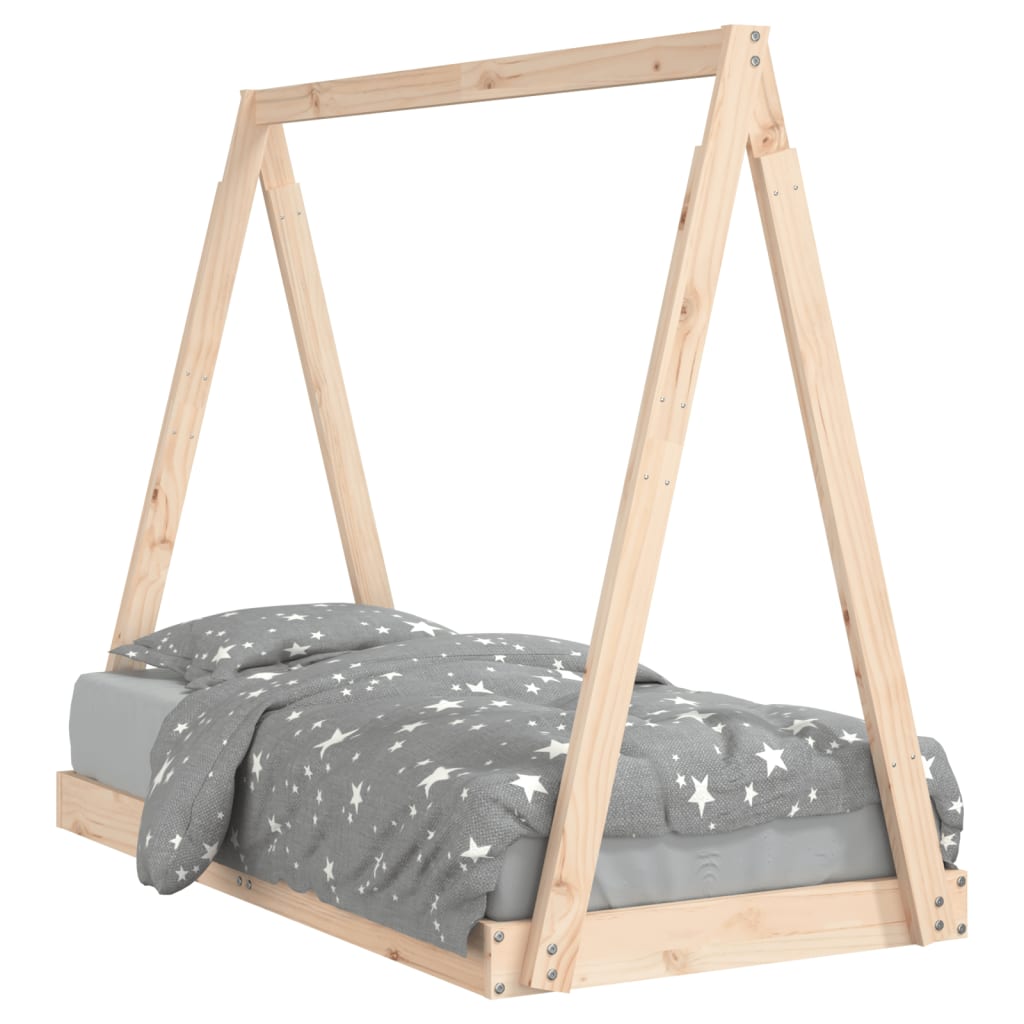 vidaXL Estructura de cama para niños madera maciza de pino 70x140 cm