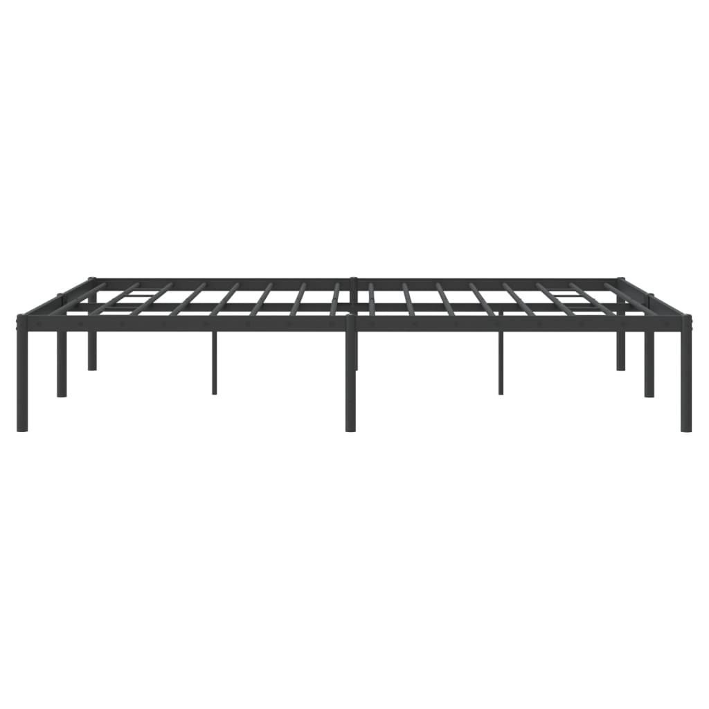 vidaXL Estructura de cama sin colchón metal negro 150x200 cm