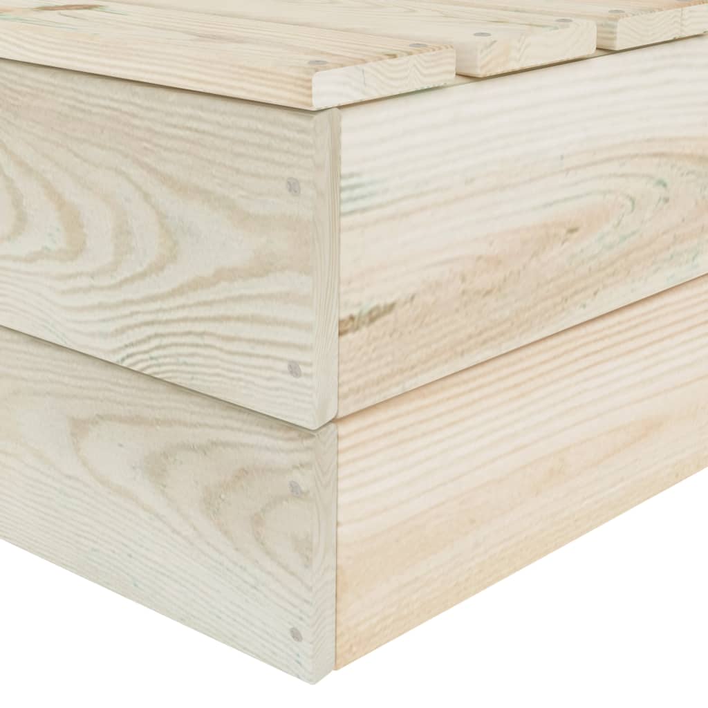 vidaXL Muebles de palés para jardín 9 pzas madera de abeto impregnada