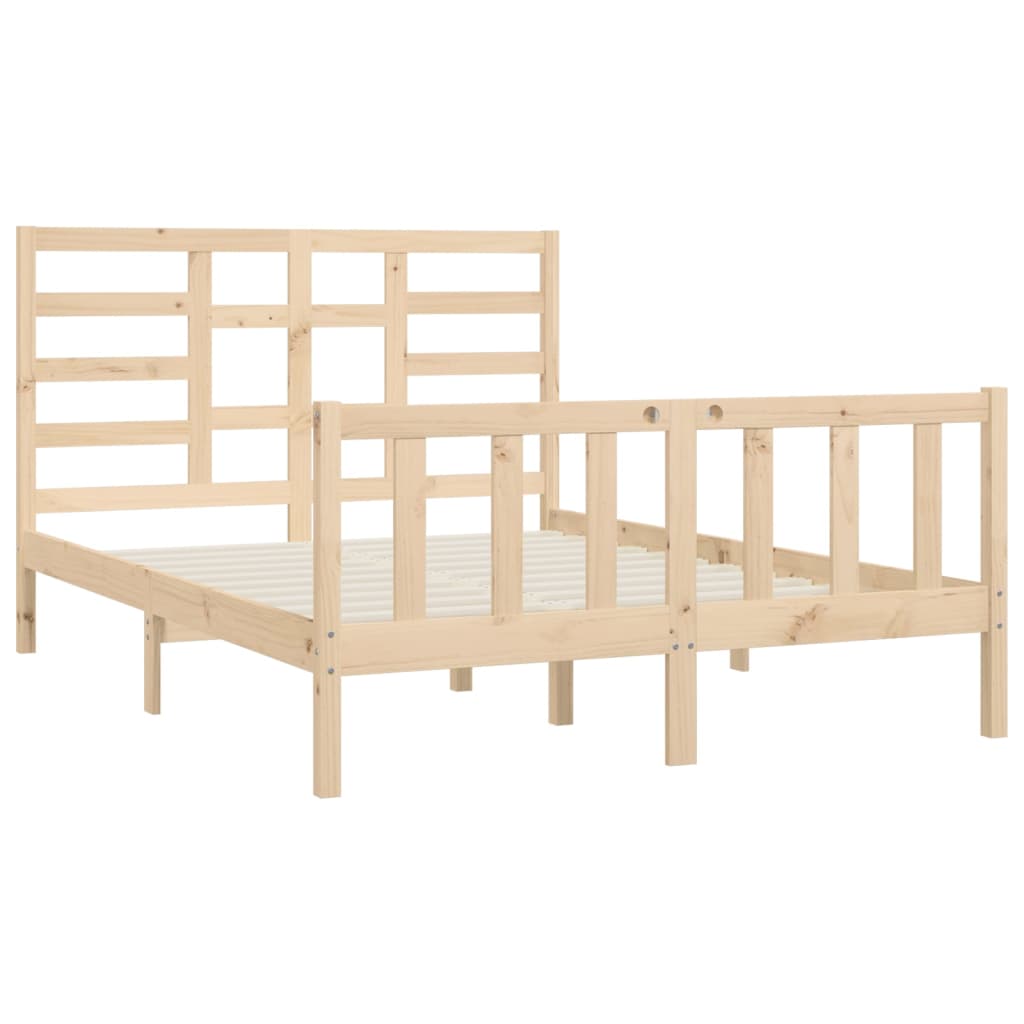 vidaXL Estructura de cama madera maciza de pino 120x200 cm