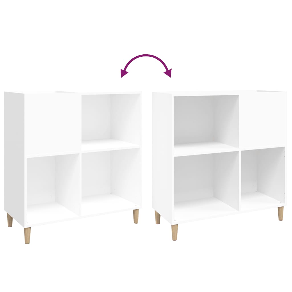 vidaXL Mueble para discos madera contrachapada blanco 84,5x38x89 cm