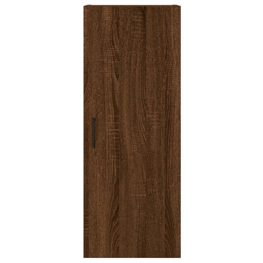 vidaXL Aparador alto madera contrachapada roble marrón 34,5x34x180 cm