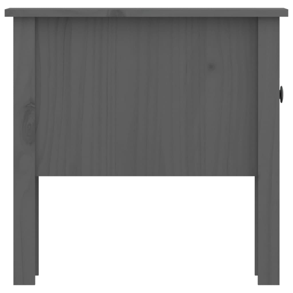 vidaXL Mesa auxiliar de madera maciza de pino gris 50x50x49 cm