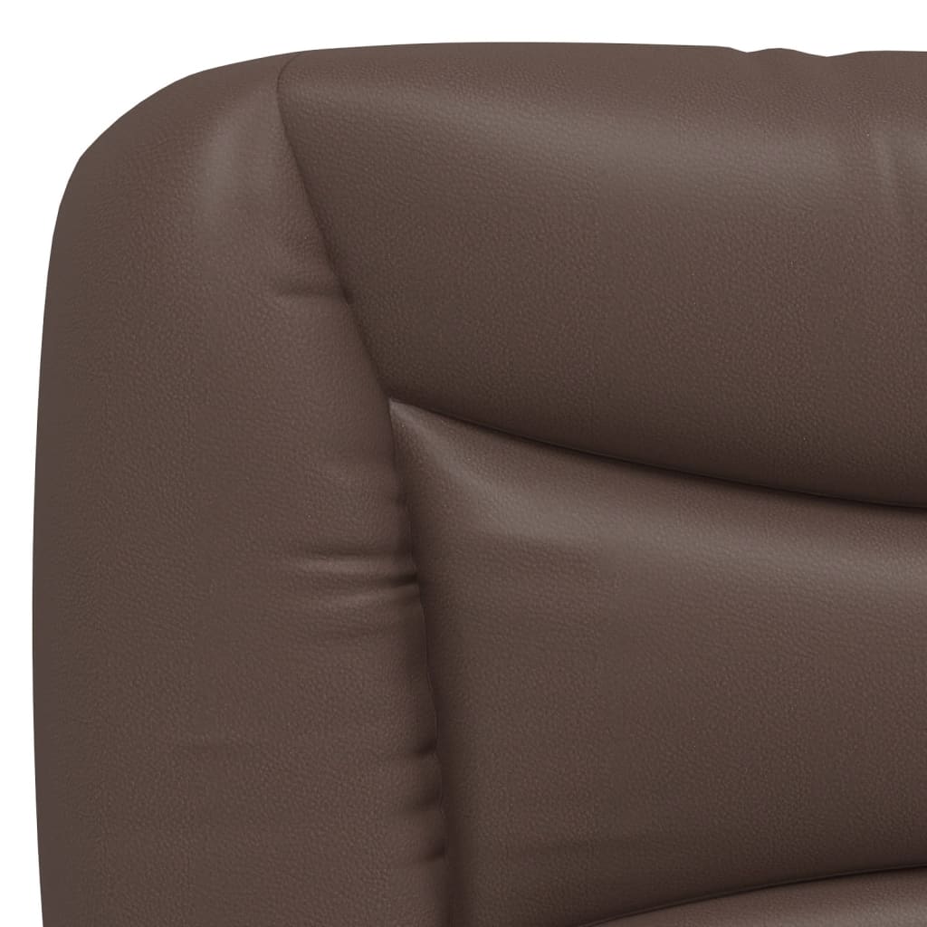 vidaXL Cabecero de cama acolchado cuero sintético marrón 120 cm