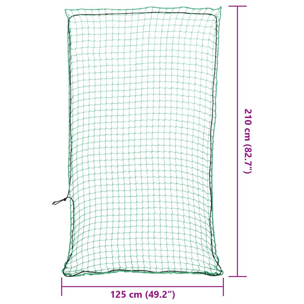 vidaXL Red de remolque con cuerda elástica PP verde 2,1x1,25 m