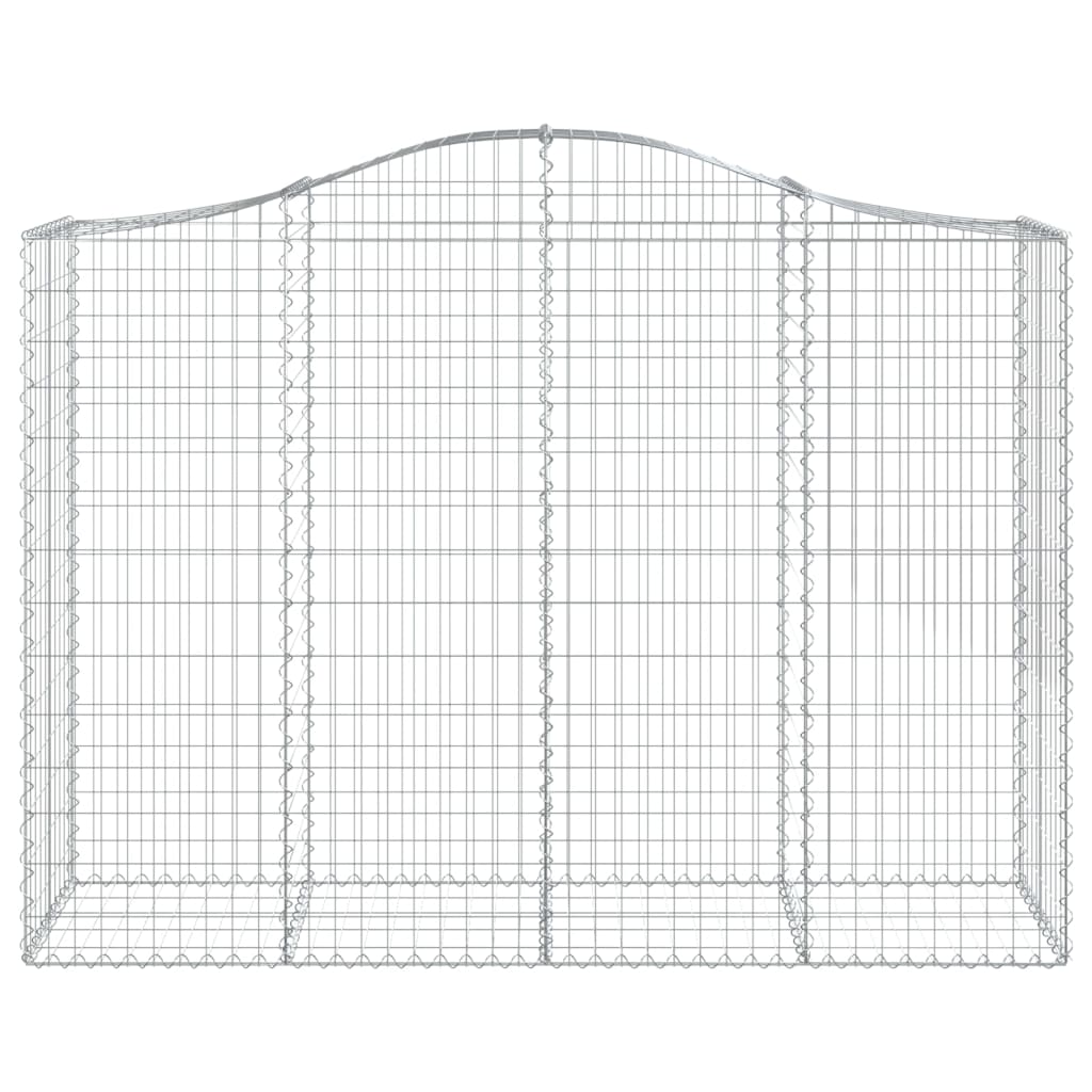 vidaXL Cestas de gaviones 2 uds forma de arco hierro 200x50x140/160 cm