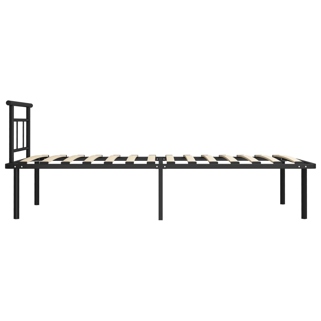 vidaXL Estructura de cama sin colchón metal negro 100x200 cm