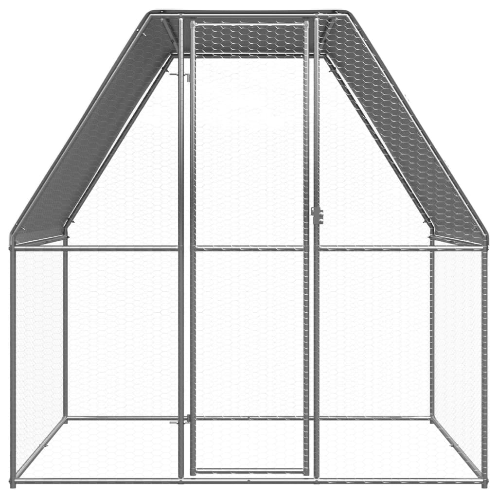 vidaXL Jaula gallinero de exterior de acero galvanizado 2x2x2 m