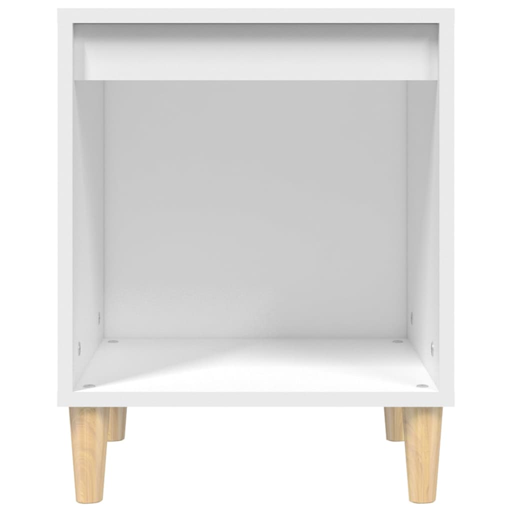 vidaXL Mesita de noche madera contrachapada blanco 40x35x50 cm