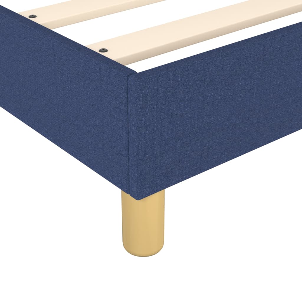 vidaXL Cama box spring con colchón tela azul 90x200 cm