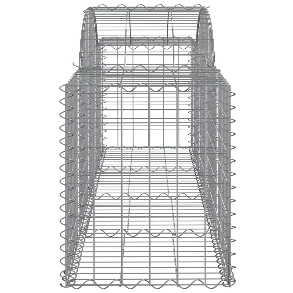 vidaXL Cestas de gaviones 4 uds forma de arco hierro 200x50x60/80 cm