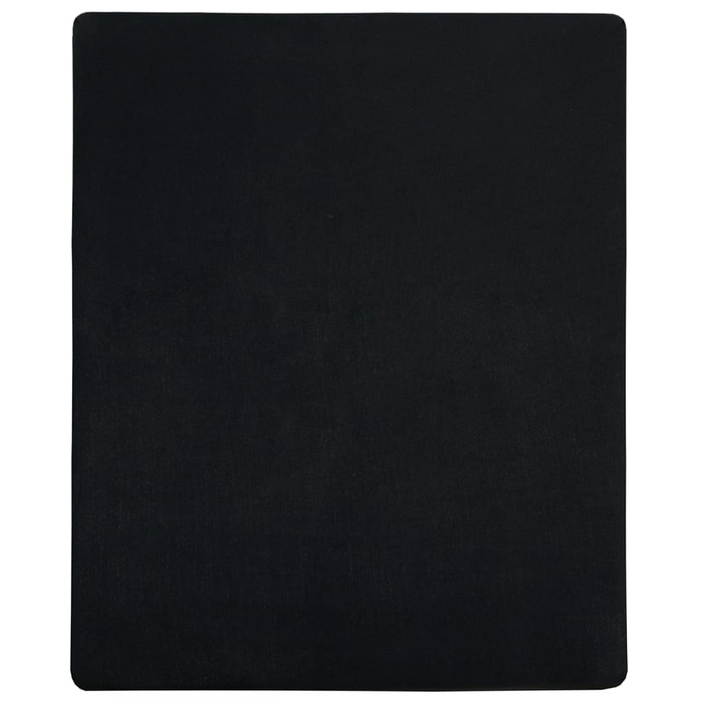 vidaXL Sábanas bajeras jersey 2 uds algodón negro 90x200 cm