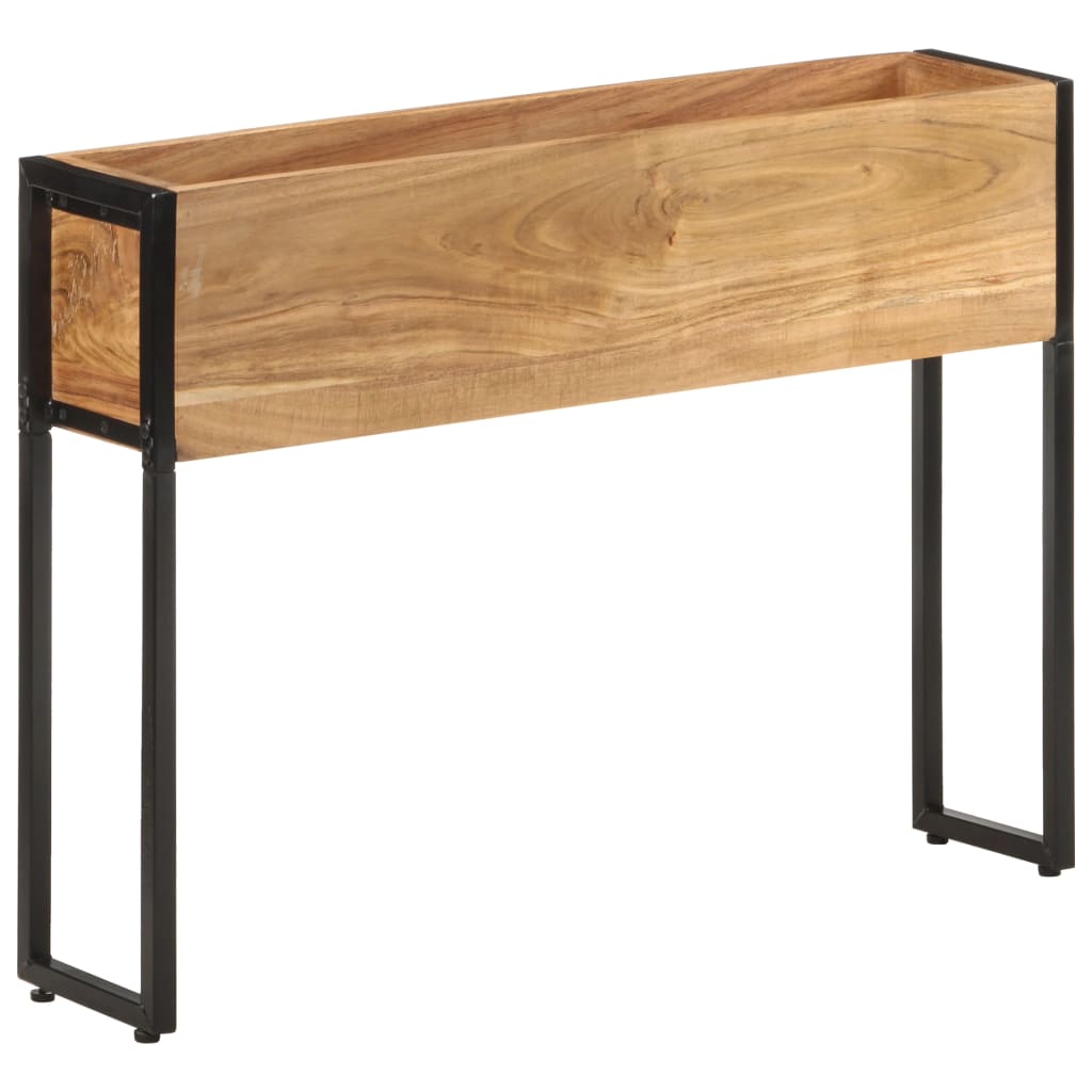 vidaXL Jardinera de madera maciza de acacia 90x20x68 cm