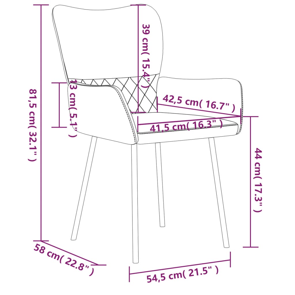 vidaXL Sillas de comedor 2 unidades cuero sintético y tela gris claro