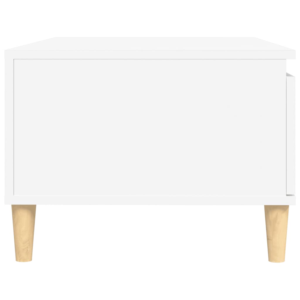 vidaXL Mesa de centro madera contrachapada blanco 90x50x36,5 cm