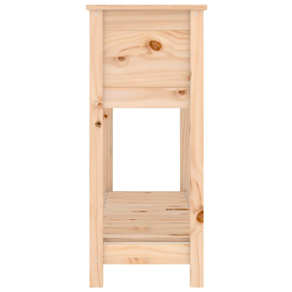 vidaXL Jardinera con estante madera maciza de pino 111,5x34,5x81 cm