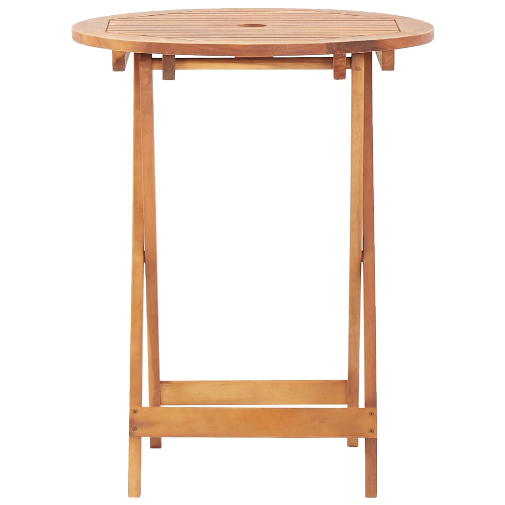 vidaXL Juego de bistro de 3 piezas ratán PE y madera maciza beige