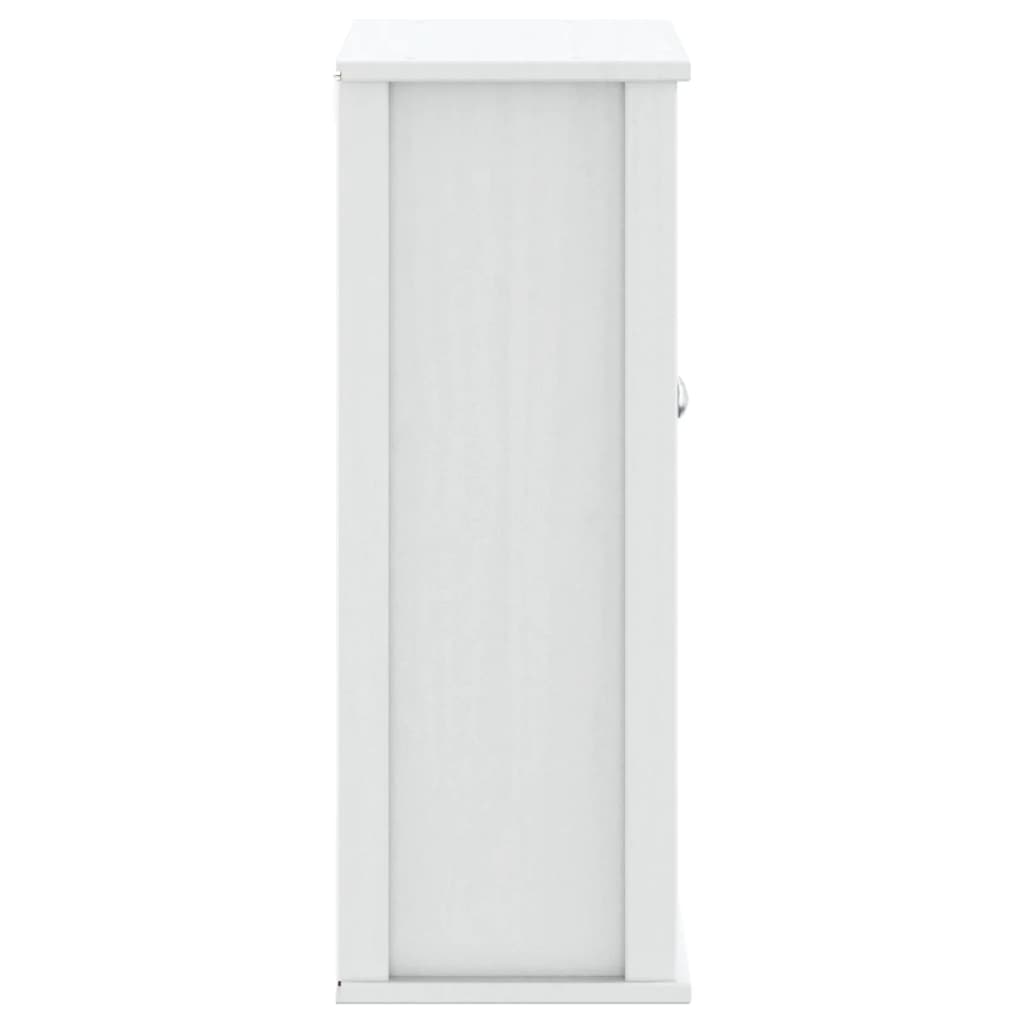 vidaXL Mueble de pared baño BERG madera maciza blanco 69,5x27x71,5 cm