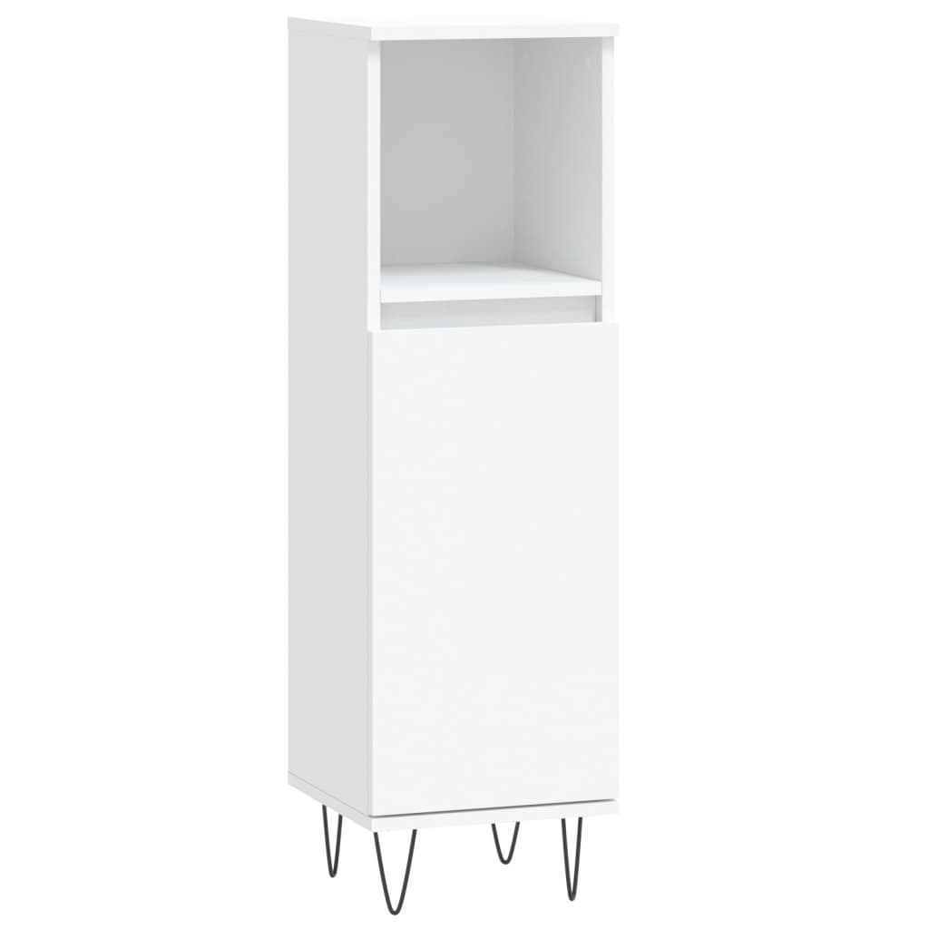 vidaXL Juego de muebles de baño 3 pzas madera contrachapada blanco