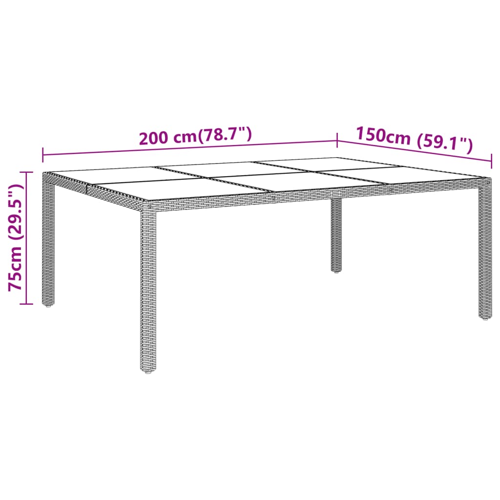 vidaXL Set de comedor de jardín 11 pzas ratán sintético gris