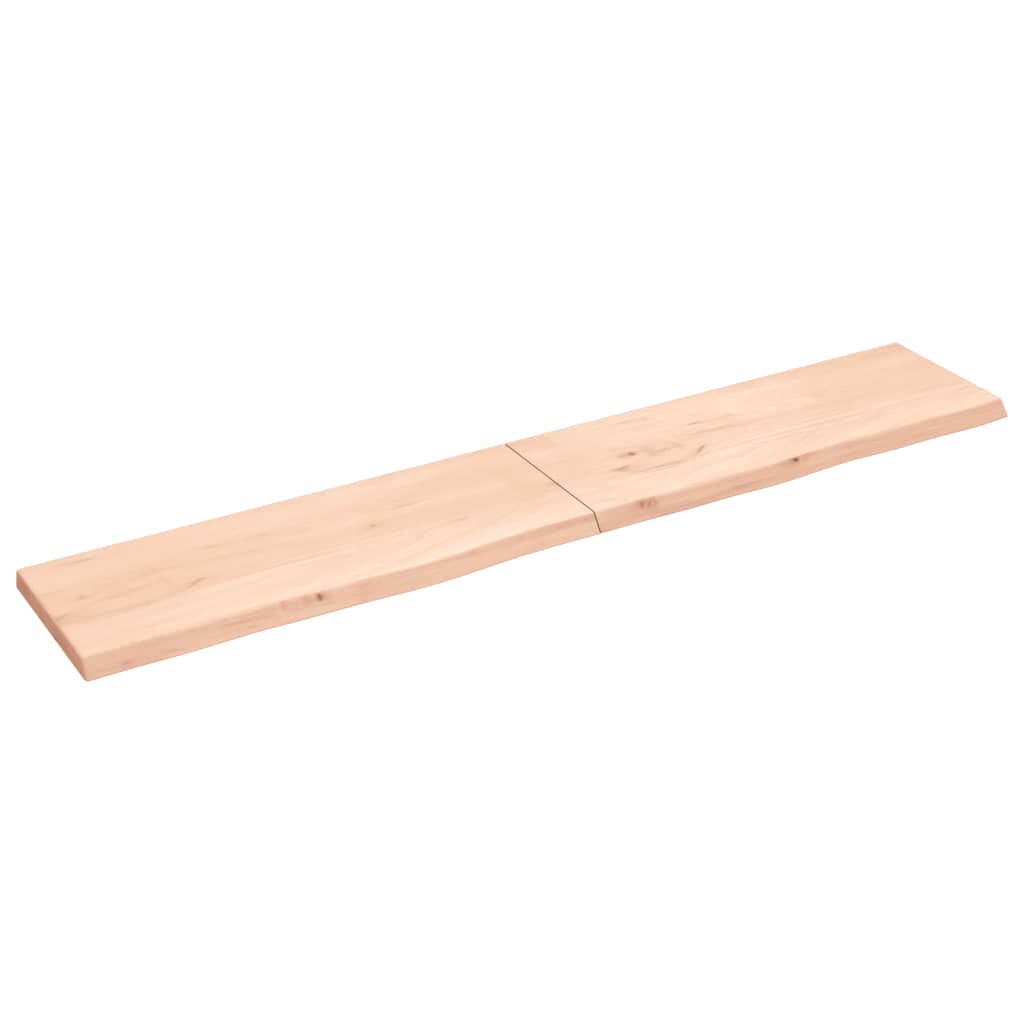 vidaXL Tablero de mesa madera maciza roble sin tratar 220x40x(2-4) cm