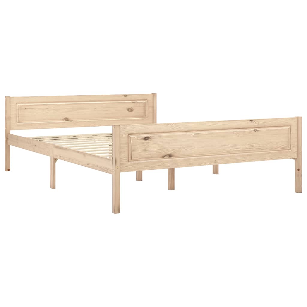 vidaXL Estructura de cama de madera maciza de pino 160x200 cm