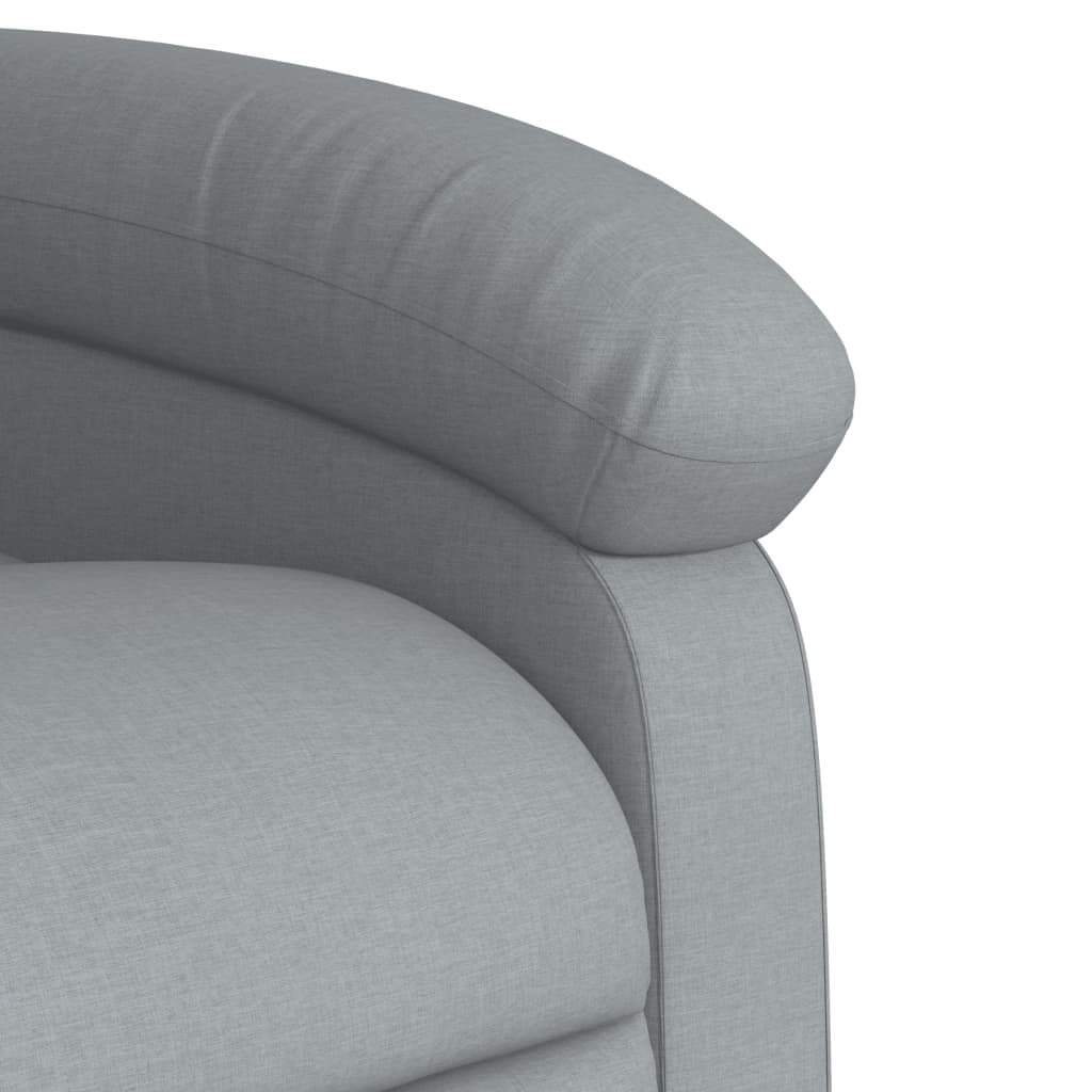 vidaXL Sillón reclinable de tela gris claro