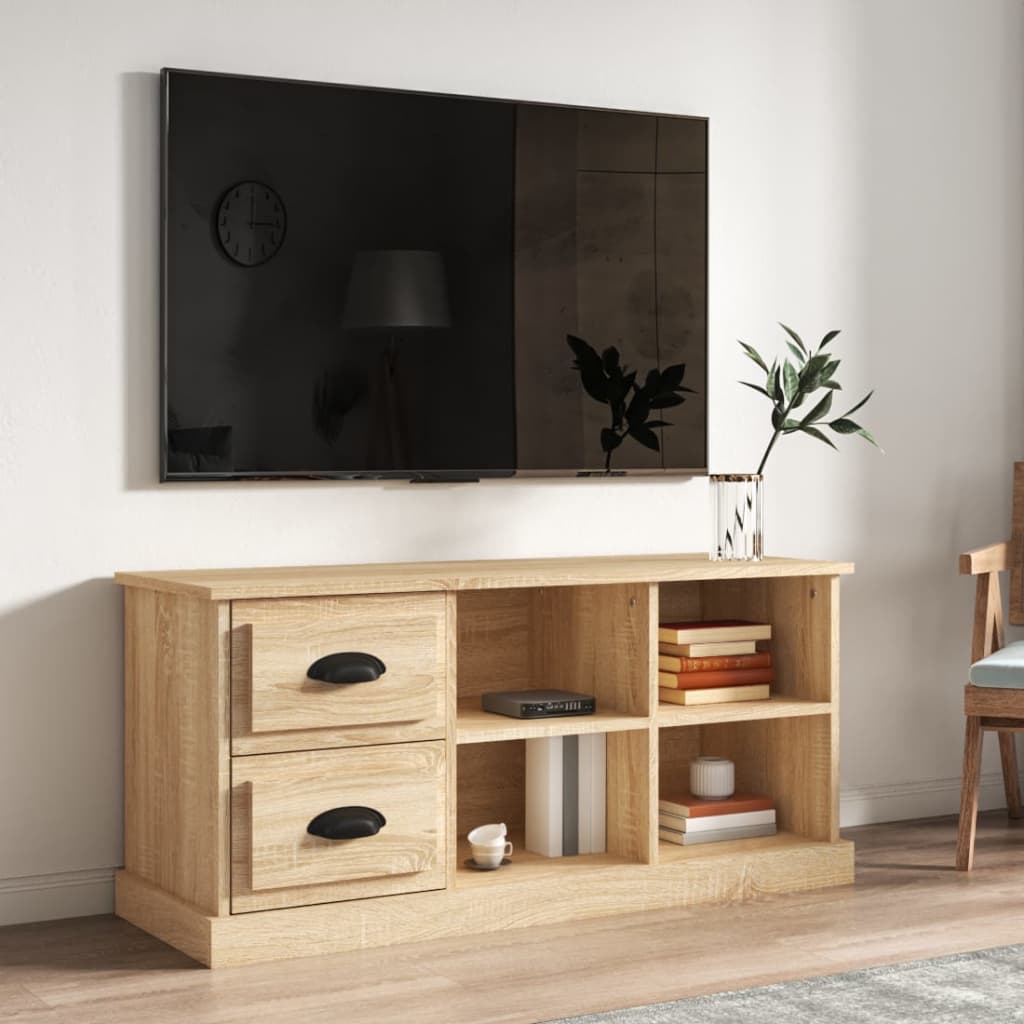 vidaXL Mueble de TV madera contrachapada roble Sonoma 102x35,5x47,5 cm
