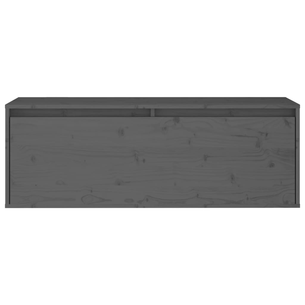 vidaXL Muebles para TV 2 piezas madera maciza de pino gris