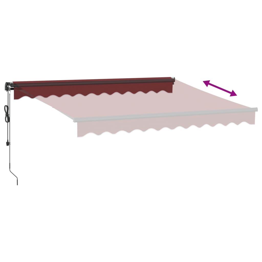 vidaXL Toldo retráctil automático burdeos 300x250 cm