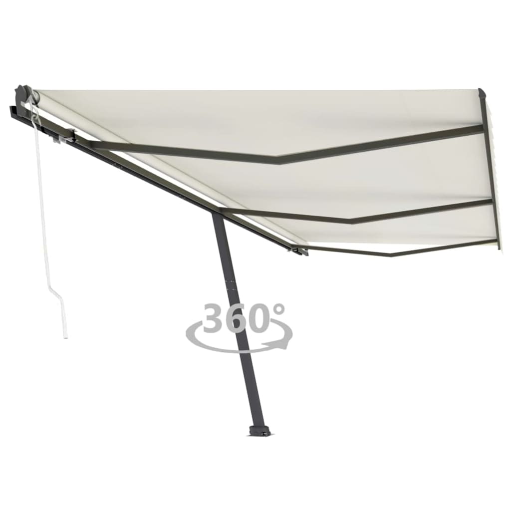 vidaXL Toldo de pie automático color crema 600x300 cm