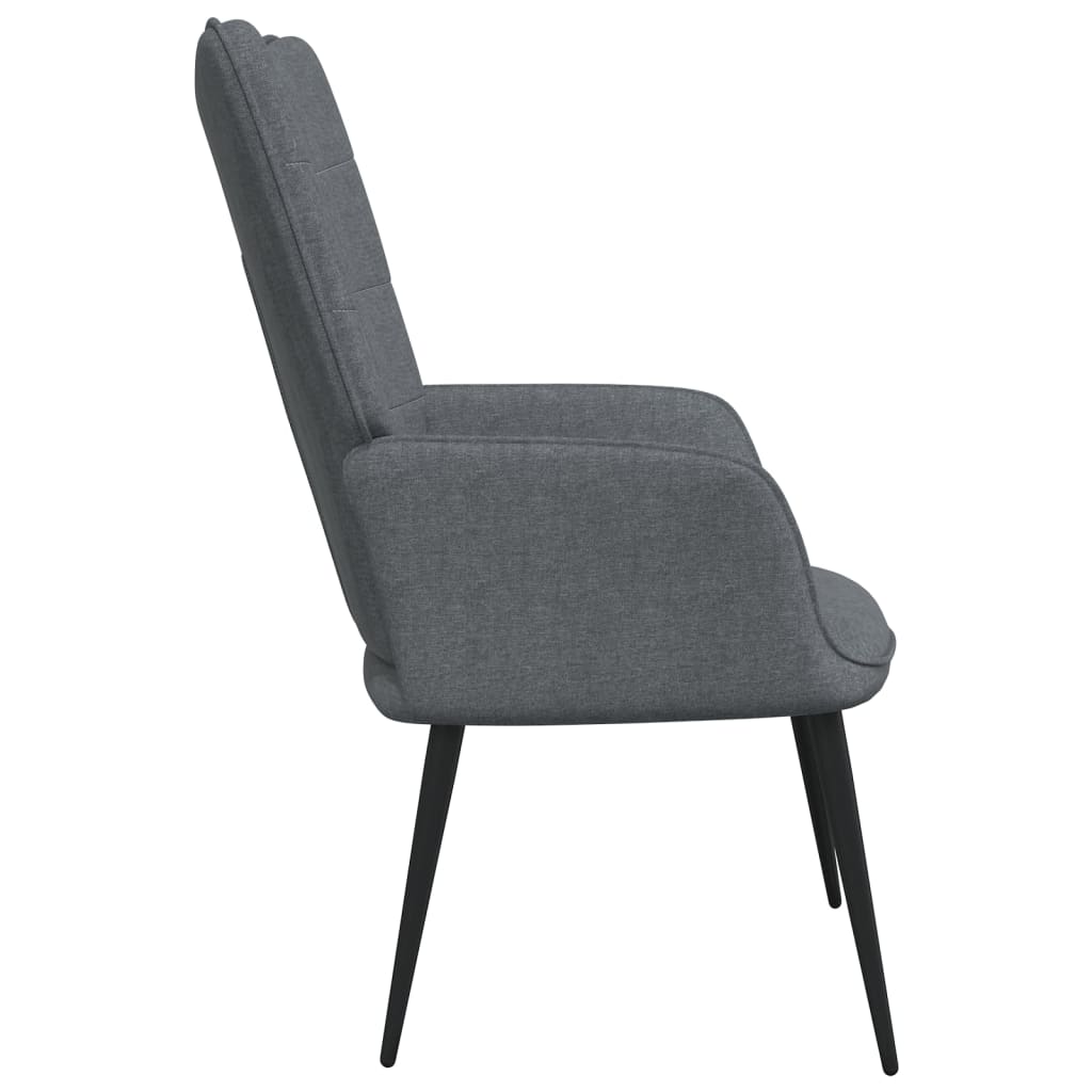 vidaXL Sillón de relax de tela gris oscuro