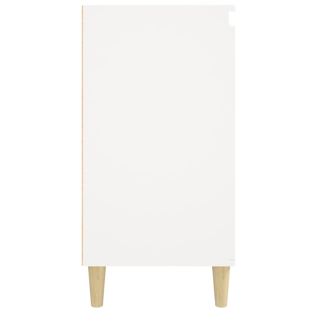 vidaXL Mesitas de noche 2 uds madera contrachapada blanco 40x35x70 cm