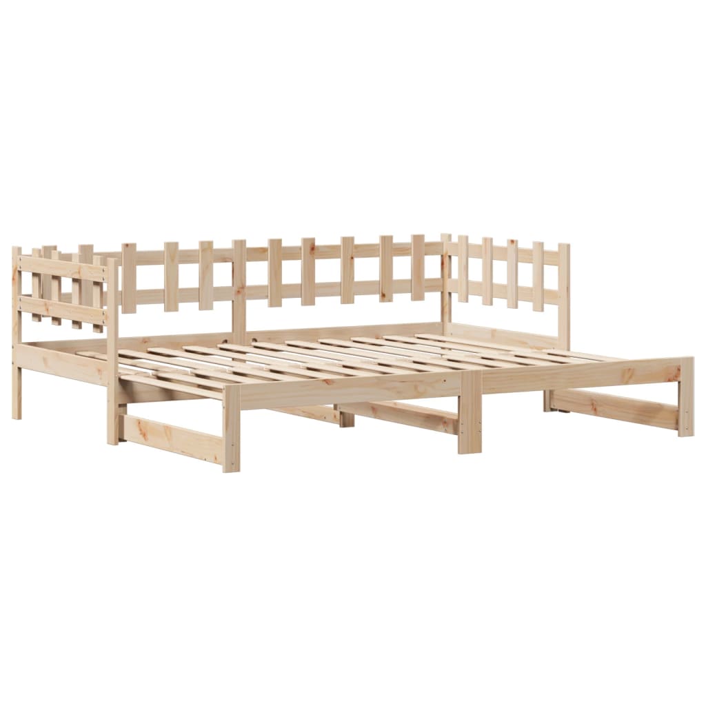 vidaXL Sofá cama nido con cajones madera maciza de pino 80x200 cm