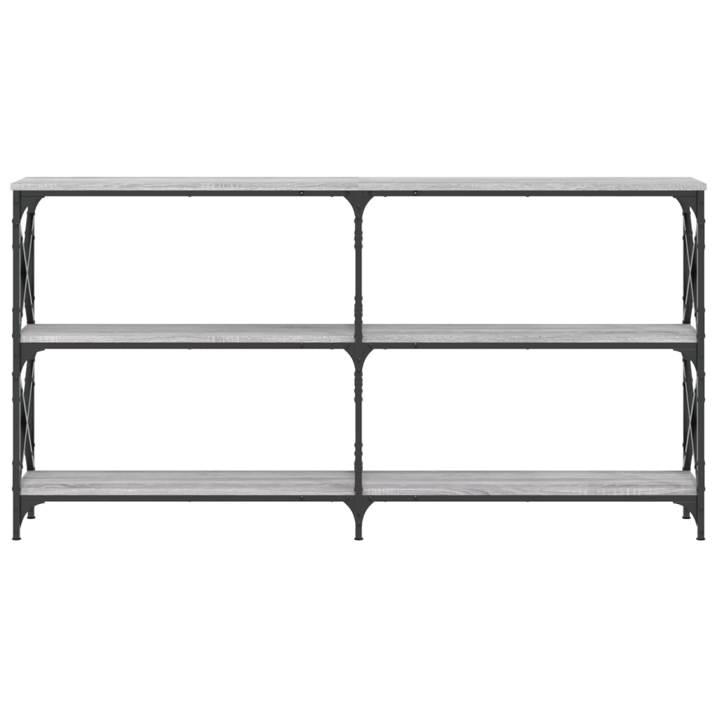 vidaXL Mesa consola madera de ingeniería gris Sonoma 156x28x80,5 cm