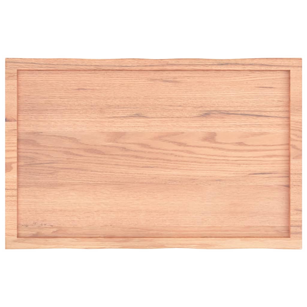 vidaXL Tablero mesa madera tratada borde natural marrón 100x60x(2-4)cm