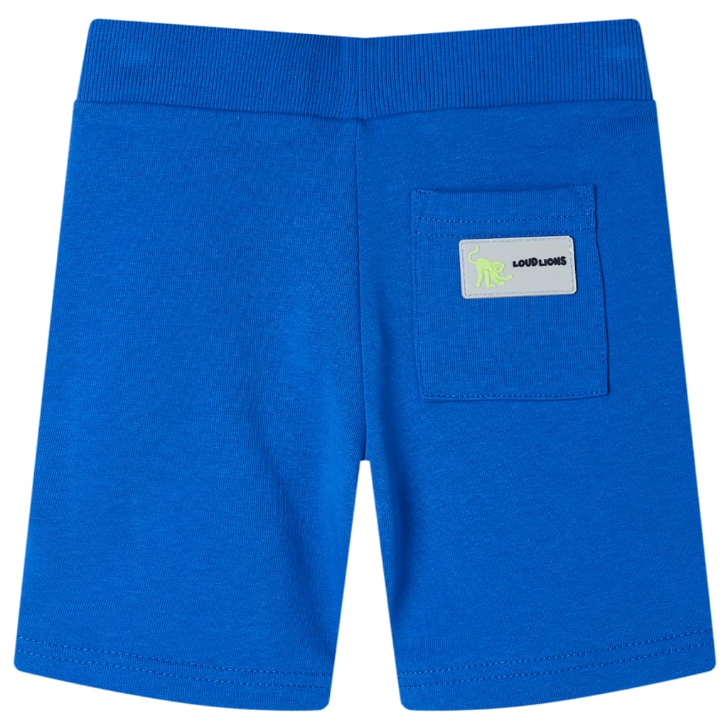 Pantalón corto infantil con cordón azul 140